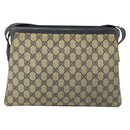 GUCCI GG Supreme Sherry Line Shoulder Bag PVC Navy Gold Auth ep13829-3