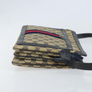 GUCCI GG Supreme Sherry Line Shoulder Bag PVC Navy Gold Auth ep13829-4