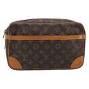 LOUIS VUITTON Monogram Compiegne 28 Clutch Bag M51845 LV Auth ep13837-13