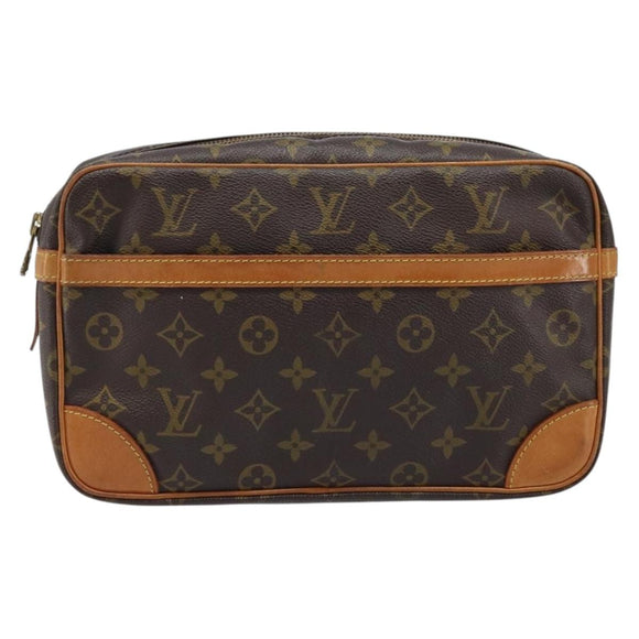 LOUIS VUITTON Monogram Compiegne 28 Clutch Bag M51845 LV Auth ep13837