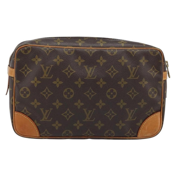 LOUIS VUITTON Monogram Compiegne 28 Clutch Bag M51845 LV Auth ep13837