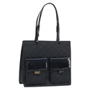 GUCCI GG Canvas Tote Bag Nylon Black Silver 002 1021 Auth ep13839-1
