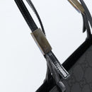 GUCCI GG Canvas Tote Bag Nylon Black Silver 002 1021 Auth ep13839-14