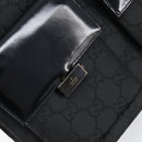 GUCCI GG Canvas Tote Bag Nylon Black Silver 002 1021 Auth ep13839-15