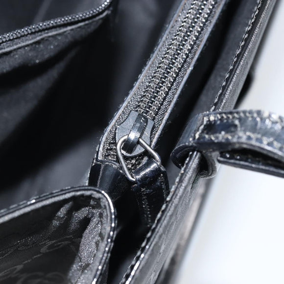 GUCCI GG Canvas Tote Bag Nylon Black Silver 002 1021 Auth ep13839