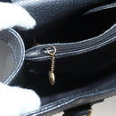 GUCCI Bamboo Hand Bag Leather Black Gold 002 853 0260 Auth ep13849-21