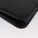 Christian Dior Ketten-Schultertasche Leder Schwarz Gold Auth ep13853-15