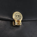Christian Dior Ketten-Schultertasche Leder Schwarz Gold Auth ep13853-17