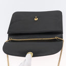 Christian Dior Ketten-Schultertasche Leder Schwarz Gold Auth ep13853-10