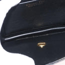 Christian Dior Ketten-Schultertasche Leder Schwarz Gold Auth ep13853-11