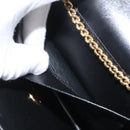 Christian Dior Ketten-Schultertasche Leder Schwarz Gold Auth ep13853-12