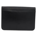 Christian Dior Ketten-Schultertasche Leder Schwarz Gold Auth ep13853-2