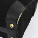 CELINE C Sulky Hand Bag Canvas Black Gold Auth ep13854-14