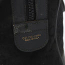 CELINE C Sulky Hand Bag Canvas Black Gold Auth ep13854-11