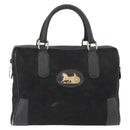 CELINE C Sulky Hand Bag Canvas Black Gold Auth ep13854-13