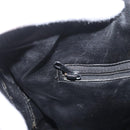 CELINE C Sulky Hand Bag Canvas Black Gold Auth ep13854-20