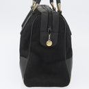 CELINE C Sulky Hand Bag Canvas Black Gold Auth ep13854-4