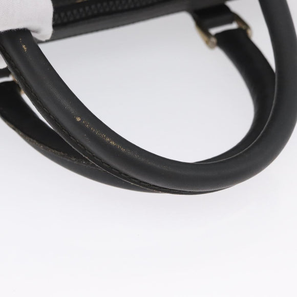 CELINE C Sulky Hand Bag Canvas Black Gold Auth ep13854