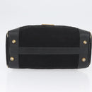 CELINE C Sulky Hand Bag Canvas Black Gold Auth ep13854-5