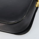 CELINE Horse Carriage Shoulder Bag Leather Black Gold Auth ep13857-15