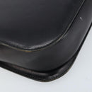 CELINE Horse Carriage Shoulder Bag Leather Black Gold Auth ep13857-16
