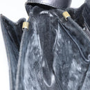 CELINE Horse Carriage Shoulder Bag Leather Black Gold Auth ep13857-20
