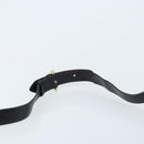 CELINE Horse Carriage Shoulder Bag Leather Black Gold Auth ep13857-8