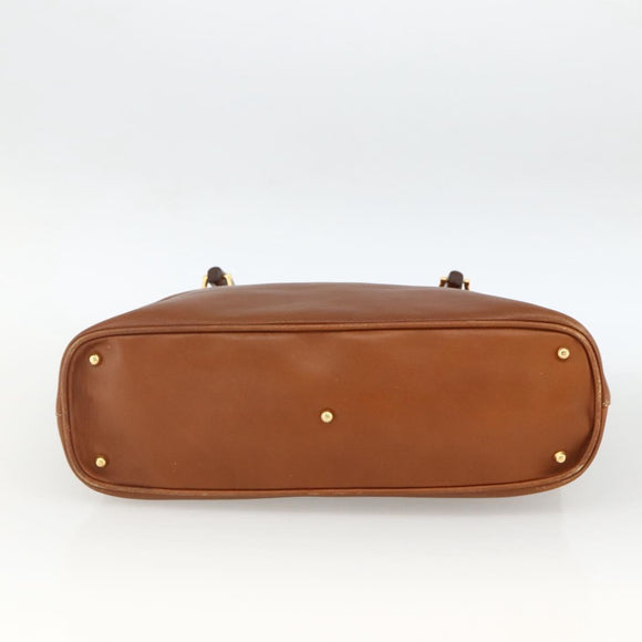 GUCCI Bamboo Handtasche Leder Braun Gold 000 3780 0289 Auth ep13858
