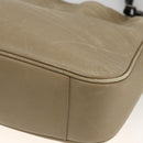 GUCCI Bamboo Hand Bag Leather 2way Beige Silver 001 1638 Auth ep13860-14
