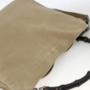 GUCCI Bamboo Hand Bag Leather 2way Beige Silver 001 1638 Auth ep13860-6