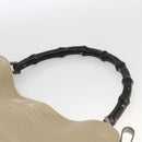 GUCCI Bamboo Hand Bag Leather 2way Beige Silver 001 1638 Auth ep13860-8