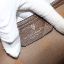 GUCCI GG Supreme Web Sherry Line Rucksack PVC Beige Gold Auth ep13861-15