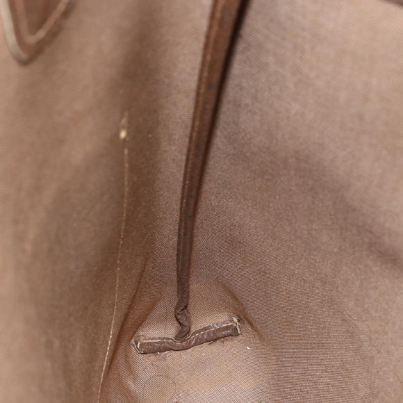 GUCCI GG Supreme Web Sherry Line Rucksack PVC Beige Gold Auth ep13861