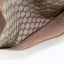 GUCCI GG Supreme Web Sherry Line Rucksack PVC Beige Gold Auth ep13861-19