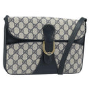 GUCCI GG Supreme Clutch Tas PVC Navy Goud 904 02 025 Auth ep13862-1