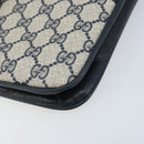 GUCCI GG Supreme Clutch Tas PVC Navy Goud 904 02 025 Auth ep13862-9