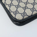 GUCCI GG Supreme Clutch Tas PVC Navy Goud 904 02 025 Auth ep13862-14
