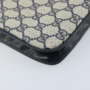 GUCCI GG Supreme Clutch Tas PVC Navy Goud 904 02 025 Auth ep13862-16