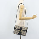 GUCCI GG Supreme Clutch Tas PVC Navy Goud 904 02 025 Auth ep13862-24