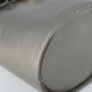Salvatore Ferragamo Vala Hand Bag Leather Silver Auth ep13866-14