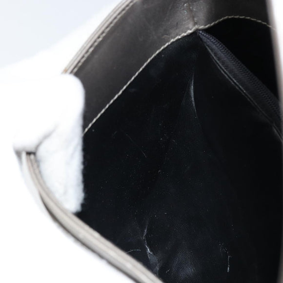 Salvatore Ferragamo Vala Hand Bag Leather Silver Auth ep13866