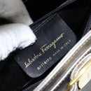 Salvatore Ferragamo Vala Hand Bag Leather Silver Auth ep13866-12