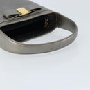 Salvatore Ferragamo Vala Hand Bag Leather Silver Auth ep13866-7