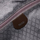 GUCCI Bamboo Hand Bag Nylon Brown Silver 000 2040 0538 Auth ep13874-17