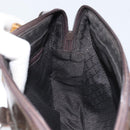 GUCCI Bamboo Hand Bag Nylon Brown Silver 000 2040 0538 Auth ep13874-18