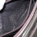 GUCCI Bamboo Hand Bag Nylon Brown Silver 000 2040 0538 Auth ep13874-21