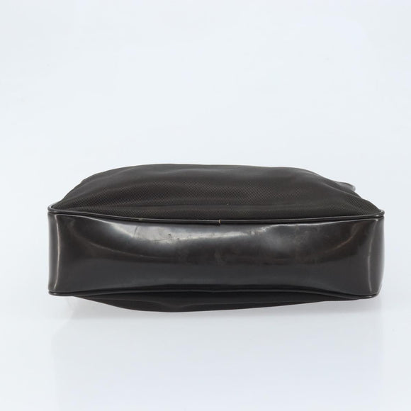 GUCCI Bamboo Hand Bag Nylon Brown Silver 000 2040 0538 Auth ep13874