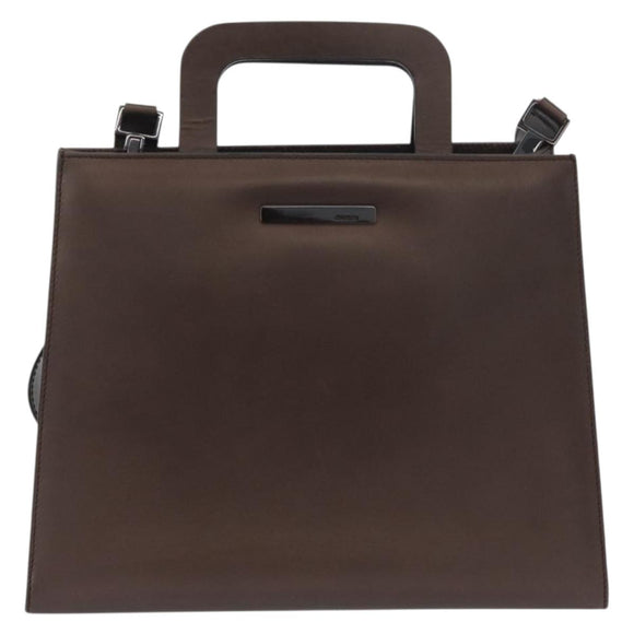 GUCCI Hand Bag Leather 2way Brown 001 2020 1854 Auth ep13878