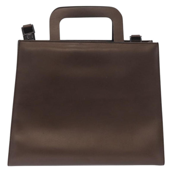 GUCCI Hand Bag Leather 2way Brown 001 2020 1854 Auth ep13878