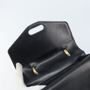 CELINE Hand Bag Leather Black Gold Auth ep13883-15